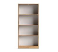 Bibliothèque 4 étagères coloris Beige/chêne Mauvella