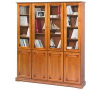BIBLIOTHÈQUE 4 PORTES PLEINES 4 PORTES VITRÉES