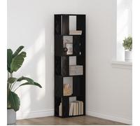 Bibliothèque 5 niveaux Chêne noir 45x23,5x162,5 cm Bois d'ingénierie