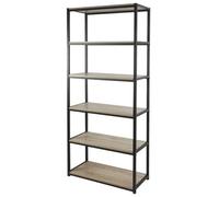Bibliothèque 5 étagères, Collection Loft, Bois, 60x30x180 cm