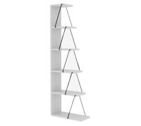 Bibliothèque 5 étagères en Mélaminé H.150cm - Blanc