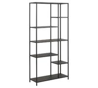 Bibliothèque 5 niveaux asymétrique en Métal - H.165 cm - Noir
