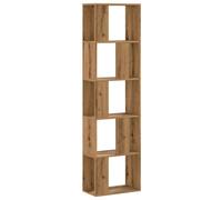 Bibliothèque 5 niveaux chêne artisanal bois ingénierie