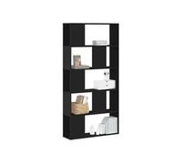 vidaXL Bibliothèque 5 Niveaux Noir 80,5x23,5x162,5 cm Bois ingénierie