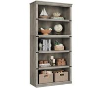 Bibliothèque 5 Niveaux, Space-Saving Meuble De Rangement Style Industriel | Meuble de Bureau Vintage Bois et Métal, Étagère à Livres Robuste pour Salon, Chambre, Bureau, Montage Facile 80x32x172 cm