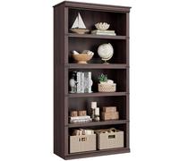 Bibliothèque 5 Niveaux, Space-Saving Meuble De Rangement Style Industriel | Meuble de Bureau Vintage Bois et Métal, Étagère à Livres Robuste pour Salon, Chambre, Bureau, Montage Facile 80x32x172 cm