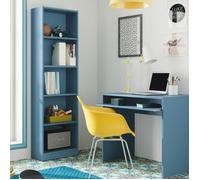 Bibliothèque 52x25x180 cm bleu - NIMES