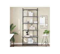vidaXL Bibliothèque 6 niveaux sonoma gris 76x32x192cm bois d'ingénierie 833948