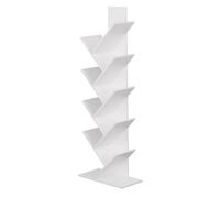 Bibliothèque 8 étagères inclinées blanche simone