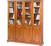 Bibliothèque 8 Portes Merisier 18 Niches 15 Etagères L 158.8 H 182.2 P 33 cm - L 158.8 x l 33 x H 182.2 cm marron G