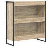 Bibliothèque 80x30x86,5 cm en Bois d'ingénierie Sonoma avec Pieds en Acier | Étagère industrielle, compartiments ouverts, style scandinave, montage simple, bois d'ingénierie robuste, finition lisse,
