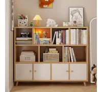 Bibliothèque à 11 cubes avec portes, bibliothèque ouverte à 3 niveaux pour chambre à coucher, salon, bureau, étude - Finition bois