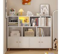 Bibliothèque à 11 cubes avec portes, bibliothèque ouverte à 3 niveaux pour chambre à coucher, salon, bureau, étude - Finition bois