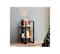 vidaXL Bibliothèque à 2 niveaux 40x30x70 cm Bois de pin massif Marron