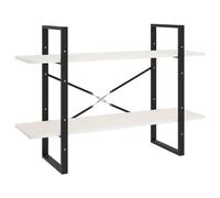 Bibliothèque à 2 niveaux Blanc 100x30x70 cm Bois de pin massif