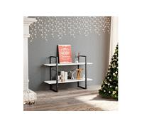 vidaXL Bibliothèque 2 Niveaux - Blanc