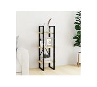 vidaXL Bibliothèque à 3 niveaux 40x30x105 cm Bois de pin massif Marron