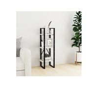 vidaXL Bibliothèque Blanc 40x30x105 cm Bois de pin massif