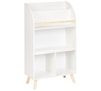 Bibliothèque à 3 Niveaux Bois de Pin MDF Pieds en Bois Meuble Chambre Enfant Bla