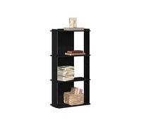 vidaXL Bibliothèque à 3 niveaux noir 60x30x120 cm bois d'ingénierie