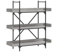 Bibliothèque à 3 niveaux sonoma gris 100x33x108,5 cm