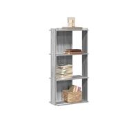 vidaXL Bibliothèque 3 niveaux sonoma gris