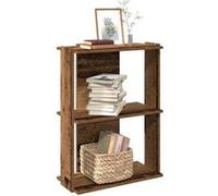 vidaXL Bibliothèque à 3 niveaux 60x30x80 cm bois d'ingénierie Marron (vieux bois)