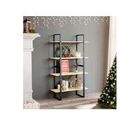 vidaXL Bibliothèque à 4 niveaux 80x30x140 cm bois de pin massif Marron