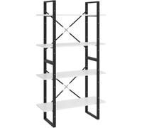 Bibliothèque à 4 niveaux Blanc 80x30x140 cm bois d'ingénierie