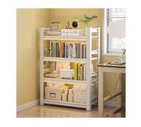 Bibliothèque à 4 Niveaux, étagère de Rangement réglable for Salon, Bureau à Domicile, L50-120 x W30/35/40/50 x H138 cm, Blanc(60 * 40 * 138cm)