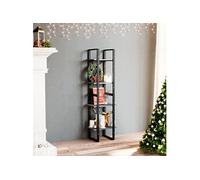 vidaXL Bibliothèque à 4 niveaux Gris 40x30x140 cm Bois de pin massif