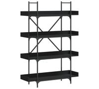 Bibliothèque à 4 niveaux noir 100x33x145,5 cm bois d'ingénierie