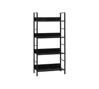 vidaXL Bibliothèque à 4 niveaux noir 60x27,6x124,5cm bois d'ingénierie