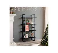 vidaXL Bibliothèque à 4 niveaux Noir 80x30x140 cm Aggloméré