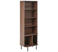 Bibliothèque à 5 Étagères Panneaux de Particules MDF et Fer Finition Stratifiée