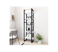 vidaXL Bibliothèque à 5 niveaux Blanc 60x30x175 cm Bois ingénierie