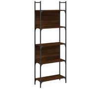 Bibliothèque à 5 niveaux chêne marron 60,5x24x166,5 cm