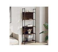 vidaXL Bibliothèque 5 niveaux chêne marron