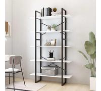 Bibliothèque à 5 Niveaux Étagère à Livres Gris Béton Bois d'Ingénierie vidaXL
