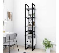 Bibliothèque à 5 Niveaux Étagère à Livres Gris Béton Bois d'Ingénierie vidaXL
