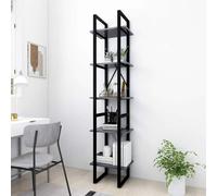 Bibliothèque à 5 Niveaux Étagère à Livres Gris Béton Bois d'Ingénierie vidaXL
