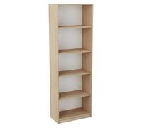 Bibliothèque à 5 niveaux, étagère en finition mate, largeur 58 cm, étagère sur pied avec 4 étagères, idéale pour chambre, salon, couloir, panneau stratifié résistant, épaisseur 16 mm Sonoma