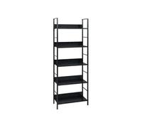 Bibliothèque à 5 niveaux noir 60x27,6x158,5cm bois d ingénierie