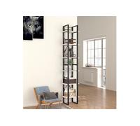 vidaXL Bibliothèque à 6 niveaux blanc 40x30x210 cm bois ingénierie