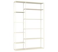 Bibliothèque à 9 étagères, blanche ELISABETH, armoire de rangement au design moderne pour salon, chambre à coucher ou bureau, rangement de livres et étagères décoratives
