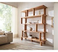 Bibliothèque Accra 170x190 cm Acacia Naturel 8 compartiments