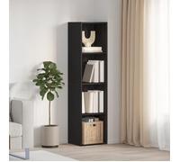 Bibliothèque - Armoire de Télé - Chêne Noir - 4 étagères - Design Contemporain