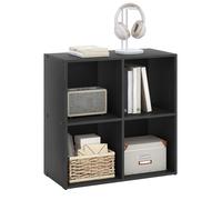 WOLTU Bibliothèque, Étagère Cube, 59,6x29x59,8 cm | en Bois d'ingénierie, pour Salon, 4 Cubes Compartiments, Noir