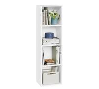 Bibliothèque armoire WOLTU - Meuble de rangement avec 4 compartiments - Blanc