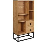Bibliothèque Aspect Bois et Pieds Métal - ABRIL - ALTOBUY Marron G